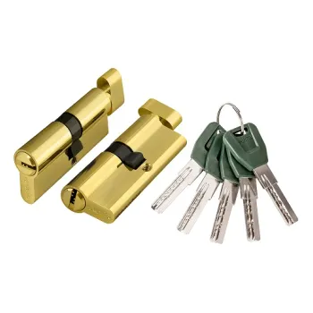 Цилиндровый механизм Punto (A202/60) A2002Knob60(25+10+25) с вертушкой PB латунь