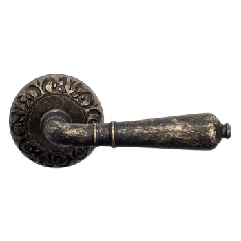 Дверная ручка на круглом основании Venezia \"VIGNOLE\" D4 античная бронза