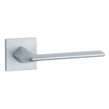 Дверная ручка на квадратном основании STILE TOBA Q SLIMM 7 mm матовый хром