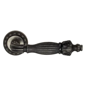 Дверная ручка на круглом основании Venezia \"OLIMPO\" D2 античное серебро