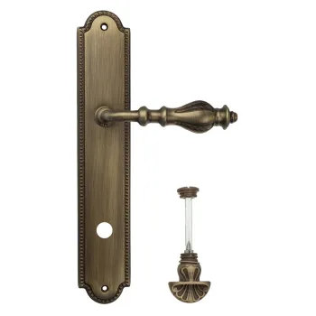 Дверная ручка Venezia \"GIFESTION\" WC-4 на планке PL98 матовая бронза