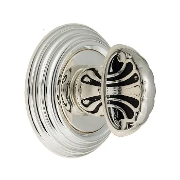 Фиксатор поворотный на круглом основании Venezia WC-4 D8 натуральное серебро + черный