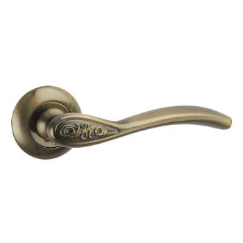 Дверная ручка на круглом основании Punto R.TL54.RUMBA (RUMBA TL) ABG-6 зеленая бронза