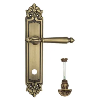 Дверная ручка Venezia \"PELLESTRINA\" WC-4 на планке PL96 матовая бронза