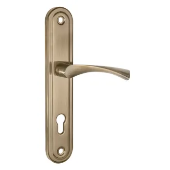 Дверная ручка на планке Punto HANDLE90.CRONA.04-85 (P90 8504 CRONA) AB бронза