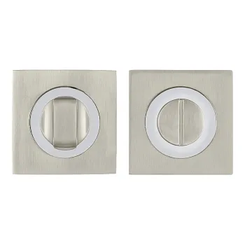 Фиксатор поворотный на квадратном основании Fuaro BK6.K.KM52 (BK6 KM) SN/CP-3 матовый никель/хром