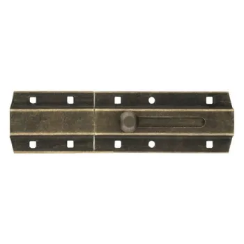 261OA15 Задвижка дверная усиленная, плоский ригель ALDEGHI 150мм античная бронза