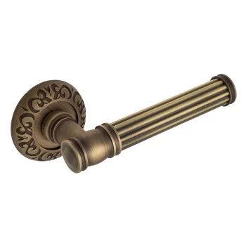 Дверная ручка на круглом основании Venezia \"IMPERO\" D4 матовая бронза