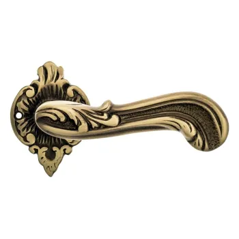 Дверная ручка на круглом основании Venezia GIULIETTA D7 матовая бронза