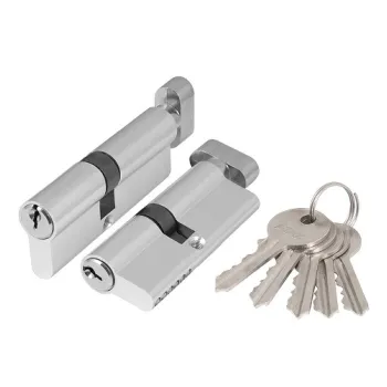 Цилиндровый механизм Ajax (AZ102/60) AZ1002Knob60 (25+10+25) CP хром