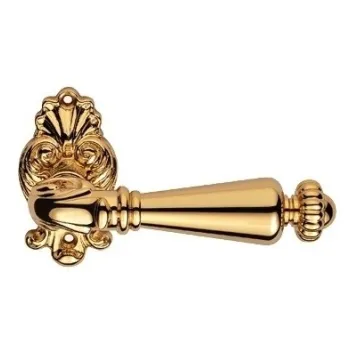 Дверная ручка на круглом основании Linea Cali NINFA 1540/015 OZ золото глянцевое