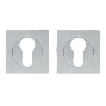 Накладка под ключ на квадратной розетке Sicma CYL CS матовый хром (пластиковая основа 45x45мм)