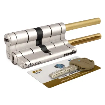 Цилиндровый механизм Mottura под вертушку (дл. шток) C39P413101C5 (72 мм/36+10+26), МАТ.НИКЕЛЬ