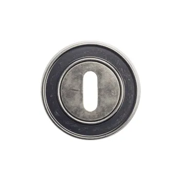 Накладка дверная под ключ буратино на круглом основании Venezia KEY-1 D6 античное серебро 2 шт.