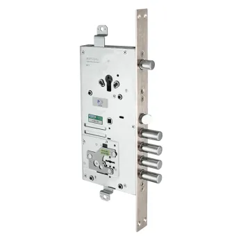 Замок врезной Mottura двухсистемный 54.J936M My Key D правый, перекод. с торца, кл. 40 мм, без накл.