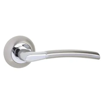 Ручка раздельная на круглом основании Ajax R.PR54.RODEO (RODEO PR) SN/CP-3 матовый никель/хром