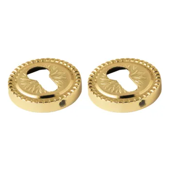 Накладка под цилиндр на круглом основании Armadillo ET/CL-GOLD-24 золото 24К 2 шт.