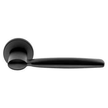 Дверная ручка на круглом основании Linea Cali SPRING 480/027 VE черный матовый