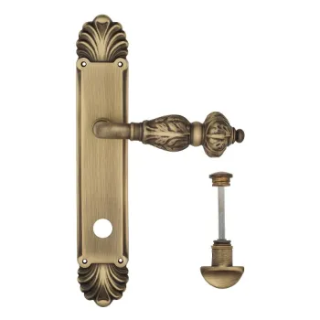 Дверная ручка Venezia \"LUCRECIA\" WC-2 на планке PL87 матовая бронза