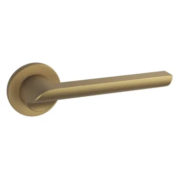 Дверная ручка на круглом основании Fratelli Cattini \"WOO\" 7FS-BS матовая латунь