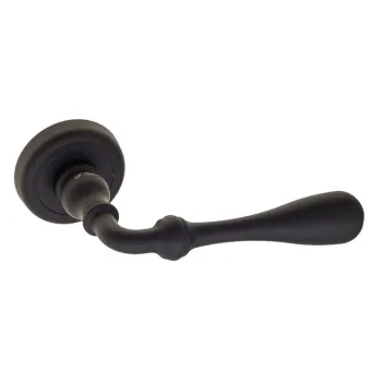 Дверная ручка на круглом основании Fratelli Cattini \"RETRO\" D1-NM матовый черный