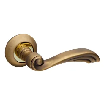 Дверная ручка на круглом основании Fuaro R.RM54.OPERA (OPERA RM) AB/GP-7 бронза/золото