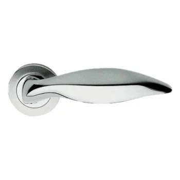 Дверная ручка на круглом основании Linea Cali DELFINO 955/103 MC хром глянцевый/хром матовый