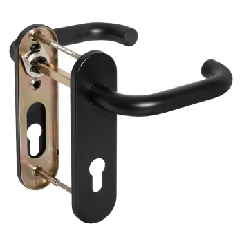 Ручка дверная Fuaro FP.DH72.0433 SS 201 BLACK с пружиной, нержавейка 201, черный, квадрат 9x140 мм