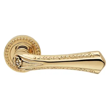 Дверная ручка на круглом основании Linea Cali SISSI 1400/009 OZ золото глянцевое