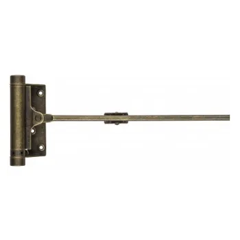 115OA004 Доводчик дверной стальной пружинный до 80кг ALDEGHI (148x345мм) античная бронза