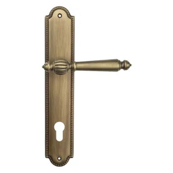 Дверная ручка Venezia \"PELLESTRINA\" CYL на планке PL98 матовая бронза