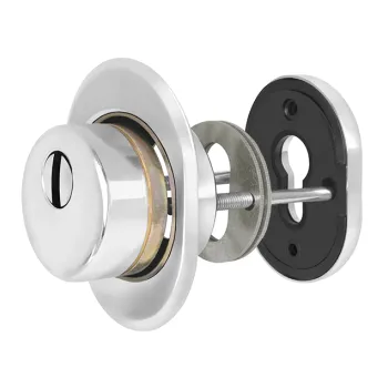 Броненакладка врезная с чашкой DEF.CRE/OV-set.9726 (DEF 9726) M6x90 врезная с чашкой CP-8 хром