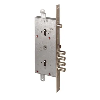 Корпус врезного двухцилиндрового замка с задвижкой и защёлкой Cisa 56.786.48 (тех. упаковка)