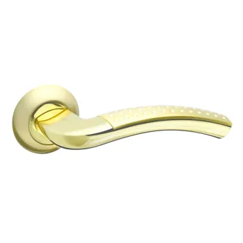 Дверная ручка на круглом основании Fuaro R.RM54.INTRO (INTRO RM) SG/GP-4 матовое золото/золото