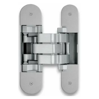 Петля скрытой установки универсальная Otlav Invisacta 570 3D (120x23 мм) 60кг серебро матовое