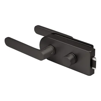 Комплект: замок + ручка для стеклянной двери Armadillo Space.GL.LWC BL черный