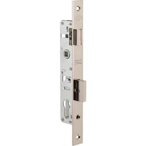 Корпус узкопрофильного замка с защелкой Kale Kilit 153 (20 mm) w/b (никель)
