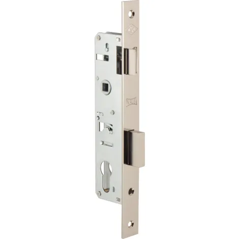 Корпус узкопрофильного замка с защелкой Kale Kilit 153 (30 mm) w/b (никель)