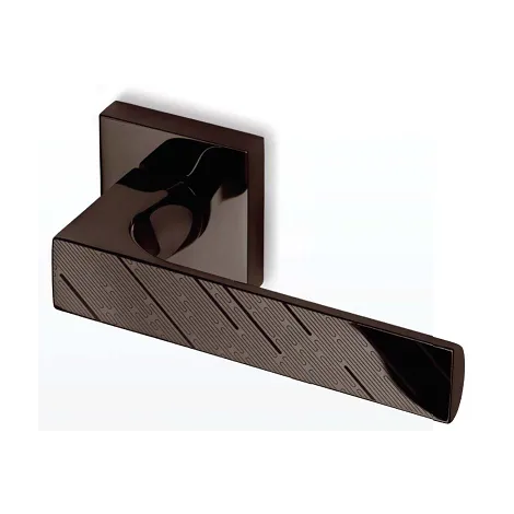 Дверная ручка на квадратном основании Frascio Tuke Decor Linee 622/50 Q антрацит глянцевый