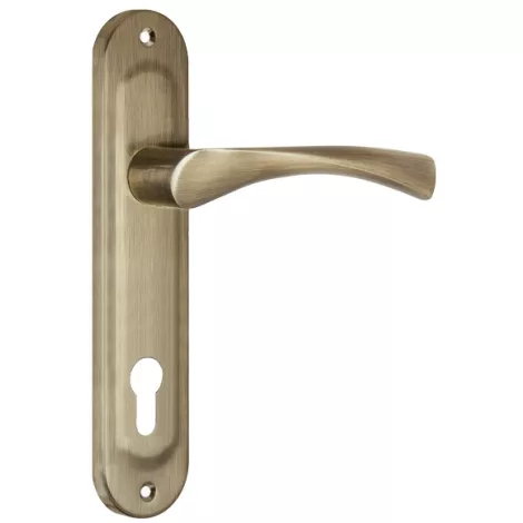 Дверная ручка на планке Punto HANDLE90.CRONA.18-85 (P90 8518 CRONA) AB бронза