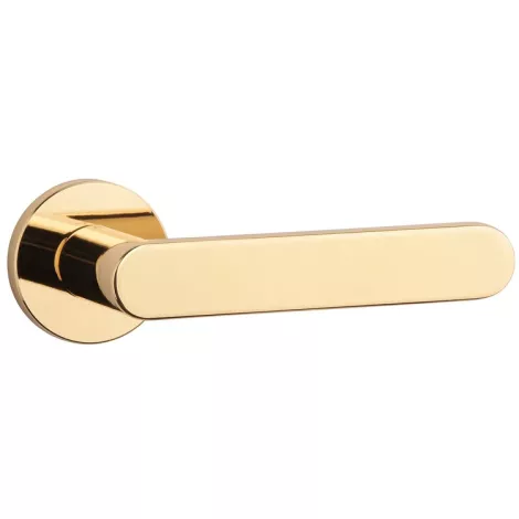 Дверная ручка на круглом основании APRILE ALORA R 7S GOLD PVD золото