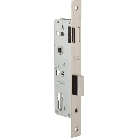 Корпус узкопрофильного замка с защелкой Kale Kilit 153 (25 mm) w/b (никель)