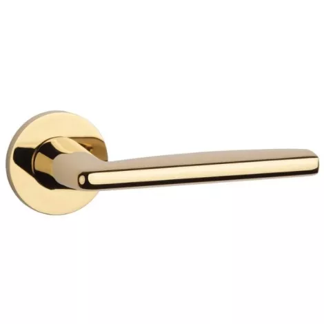 Дверная ручка на круглом основании APRILE LUNA R 7S GOLD PVD золото