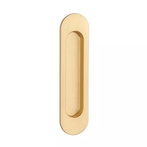 Ручка для раздвижных дверей на овальном основании APRILE 7040 GOLD SATIN матовое золото