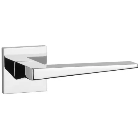 Дверная ручка на квадратном основании STILE EDA Q SLIMM 7mm CP полированный хром