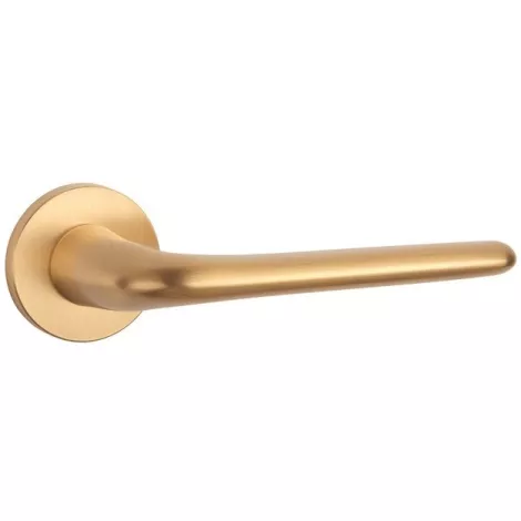 Дверная ручка на круглом основании APRILE AZALIA R 7S GOLD SATIN матовое золото