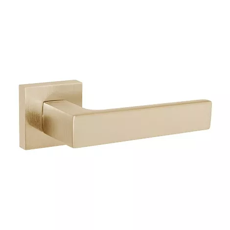 Дверная ручка на квадратном основании Fuaro K.DM51.Straight (Straight DM) SSG-39 сатинированное золото