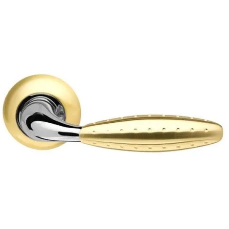 Дверная ручка на круглом основании Armadillo Dorado LD32-1SG/CP-1 матовый золото/хром