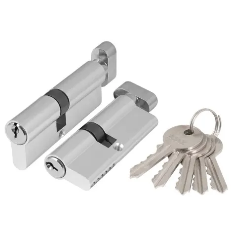 Цилиндровый механизм Ajax AZ102/80 mm (35+10+35) CP хром 5 кл.