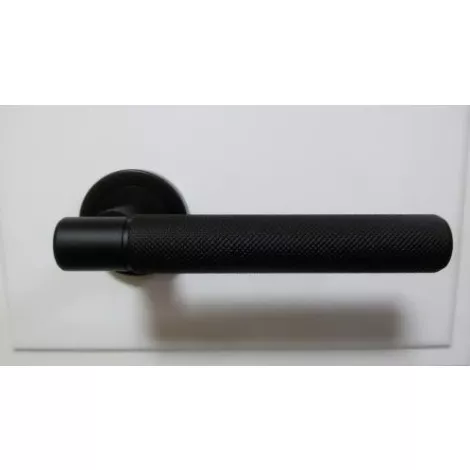 Дверная ручка на круглом основании Pasini Techno Grip 7221 BLACK черный